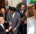 President Donald J. Trump, left, hands a pen to Isaac Newton Farris Jr., a nephew of slain Civil Rights leader Dr. Martin Luther King, Jr., after signing a proclamation in honor of Martin Luther King, Jr., Day. Alice Marie Johnson, right. (Photos: White House/CAN-DO Clemency Project)