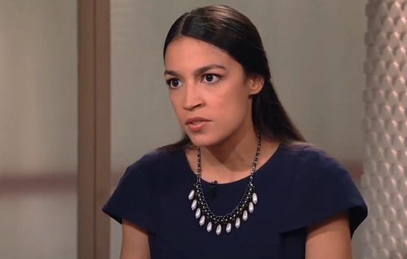 Alexandria Ocasio-Cortez during a widely criticized viral interview with PBS (Public Broadcasting Station). (Photo: Screenshot)