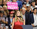 Lara Trump warms up the crowd before her father-in-law President Donald Trump takes the stage during a rally in Tampa, Florida on Tuesday, July 31, 2018. (Photo: Laura Baris/People's Pundit Daily)