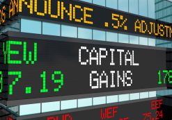 Capital Gains Investment Income Revenue Stock Market Ticker 3d Render Illustration. (Photo: AdobeStock)
