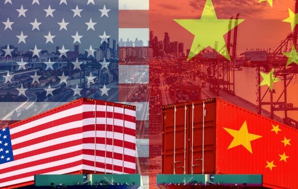 Graphic concept for U.S.-China trade war, tariffs on imports and exports. (Photo: AdobeStock)