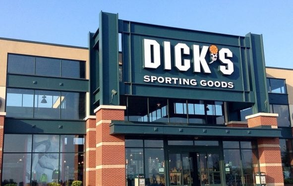 The exterior of a Dick's Sporting Goods store in Manchester, Connecticut, in 2014. (Photo: Mike Mozart of TheToyChannel and JeepersMedia on YouTube)