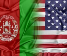 U.S.-Afghan relations depicted in a graphic concept of blended flags of the U.S. and Afghanistan. (Photo: AdobeStock)