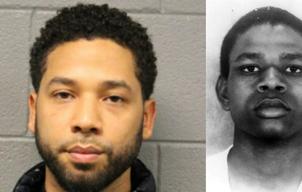 Actor Jussie Smollett, left, arrested for staging staging a hate crime, and Michael McDonald, right, the victim of a real hate crime in an undated photograph. (Photos: Chicago Police Department/Undated)