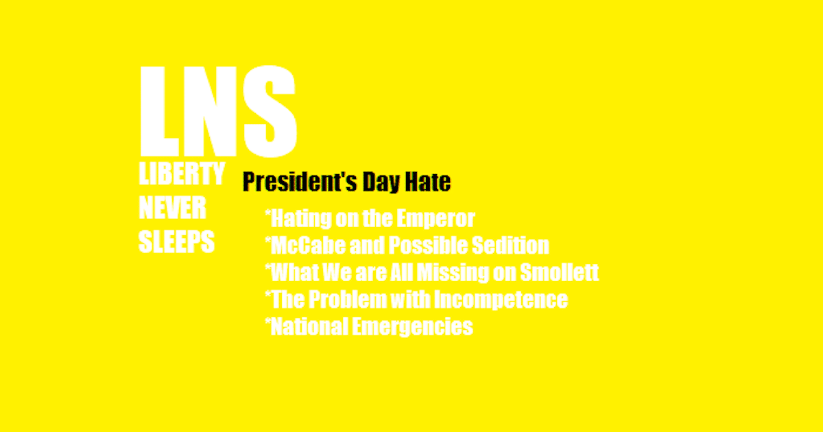 On this episode of Liberty Never Sleeps, discuss how the era of personal politics is now upon us, and how dangerous that is in the modern age.