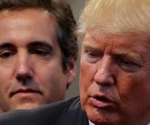 Former attorney Michael Cohen stands behind Donald Trump. (Photo: Screenshot Google News)