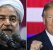 U.S. President Donald Trump, left, speaks about tax reform on Wednesday September 27, 2017. Iranian President Hassan Rouhani, right, speaks in a campaign rally for May 19, 2017.