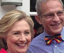 Hillary Clinton, left, and Democratic donor Ed Buck, right.