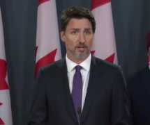 Canadian Prime Minister Justice Trudeau delivers remarks on the downing of Ukraine International Airlines Flight 752 on Thursday, January 9, 2020. He said 