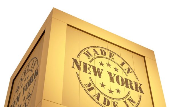 Manufacturing Export Wooden Crate, reading Made in New York. 3D Illustration. (Photo: AdobeStock)